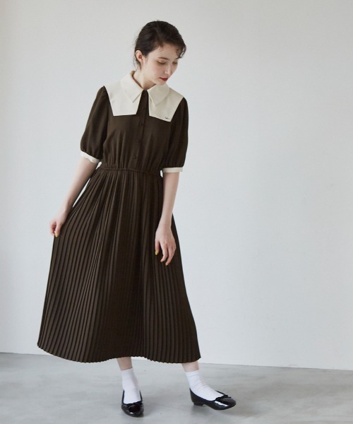 idem（イデム）の「idem double collar onepiece/ダブルカラー