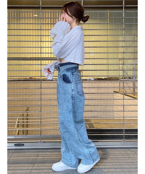 dazzlin（ダズリン）の「カーブラインデニムパンツ（デニムパンツ