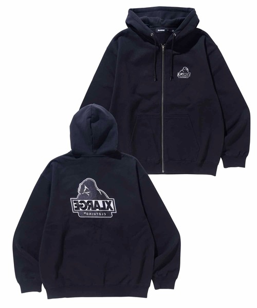 XLARGE（エクストララージ）の「BACKSIDE SLANTED OG ZIP HOODED