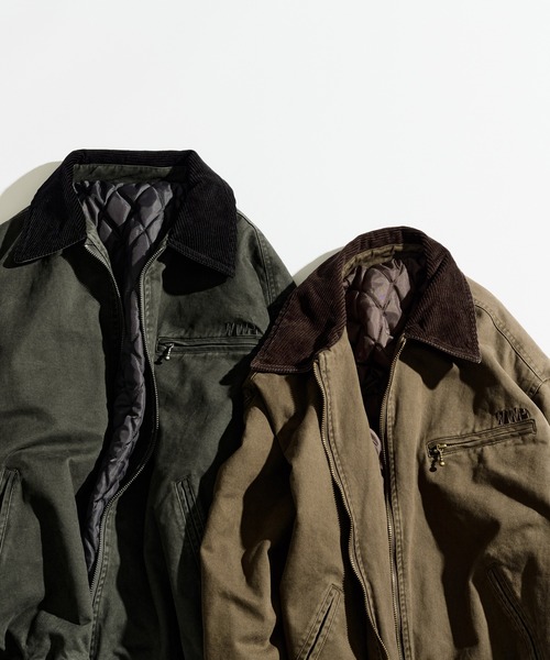 SULFUR DYED QUILTED TWILL BLOUSON / サルファーダイキルティング