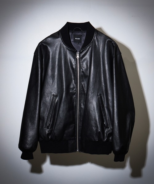 BEAMS（ビームス）の「レザー ボマージャケット（ブルゾン）」 - WEAR