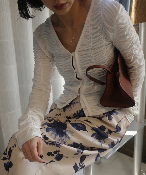 2WAY GATHER CUT TOP（Tシャツ/カットソー）｜Ameri（アメリ）の