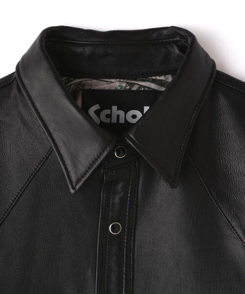 schott（ショット）の「Schott/ショット/LAMB LEATHER WESTERN SHIRT