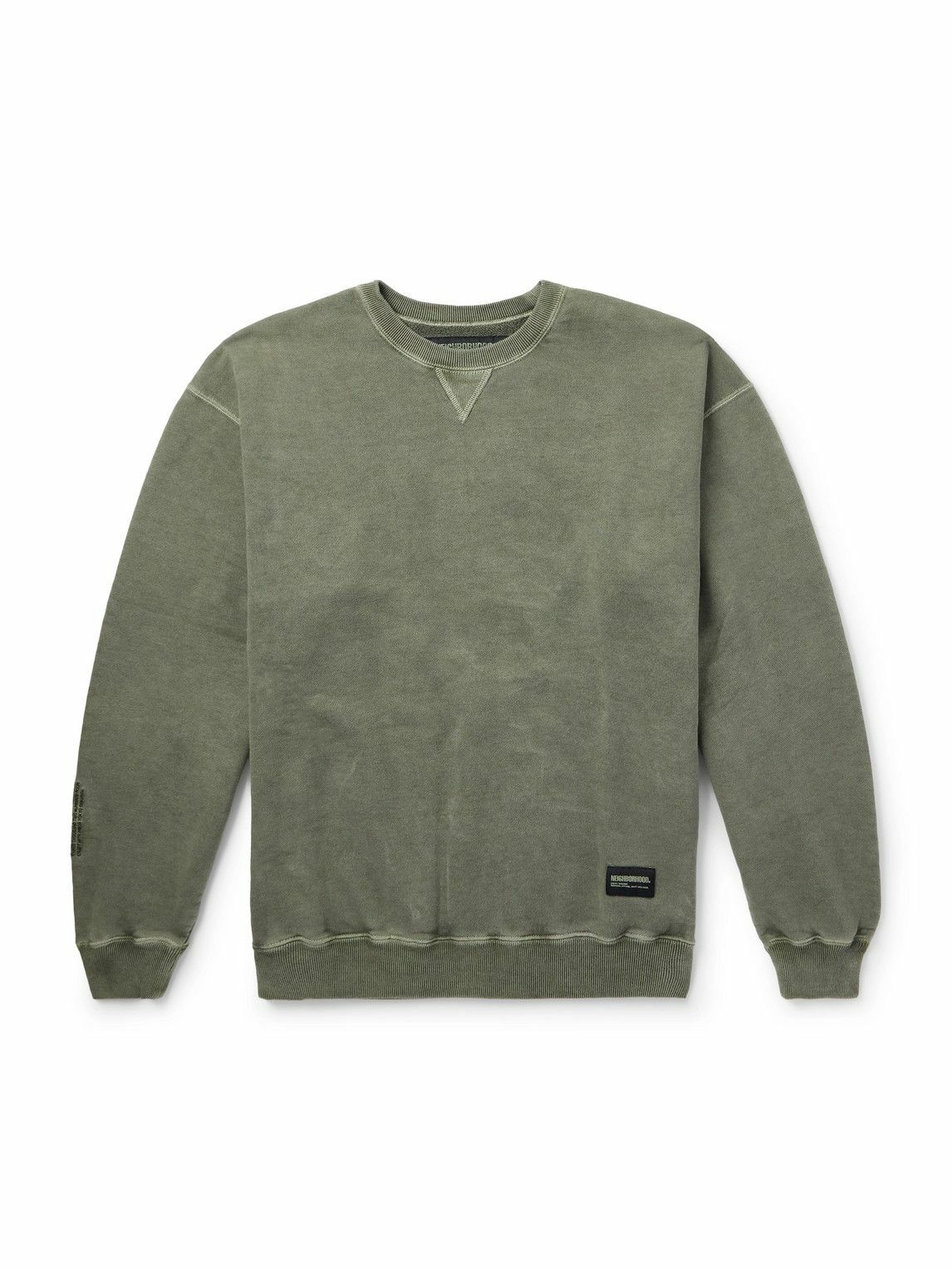 Neighborhood Men's Waffle Crewneck in White Neighborhood