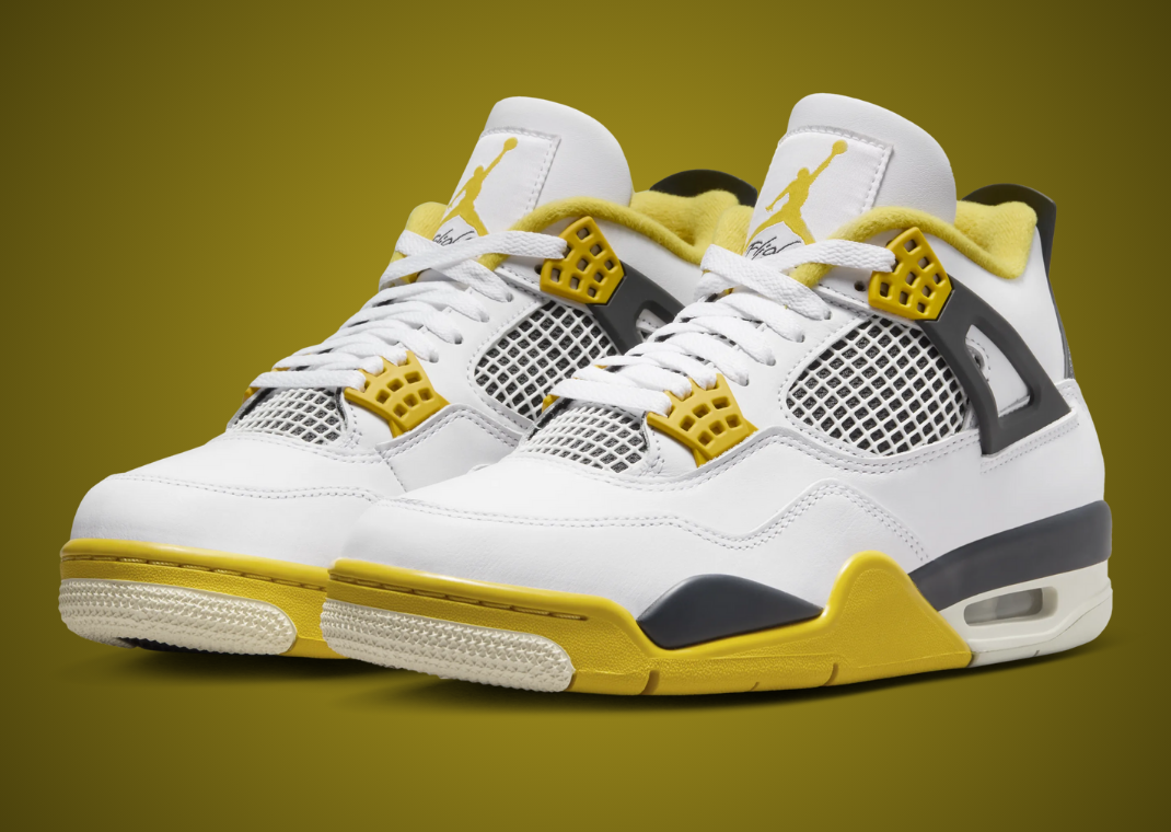 The Women's Air Jordan 4 Retro White Vivid Sulfur Releases April 2024