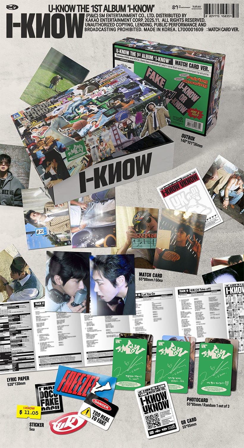 TVXQ U-KNOW YUNHO - 1st Album I KNOW (MATCH CARD VER.}