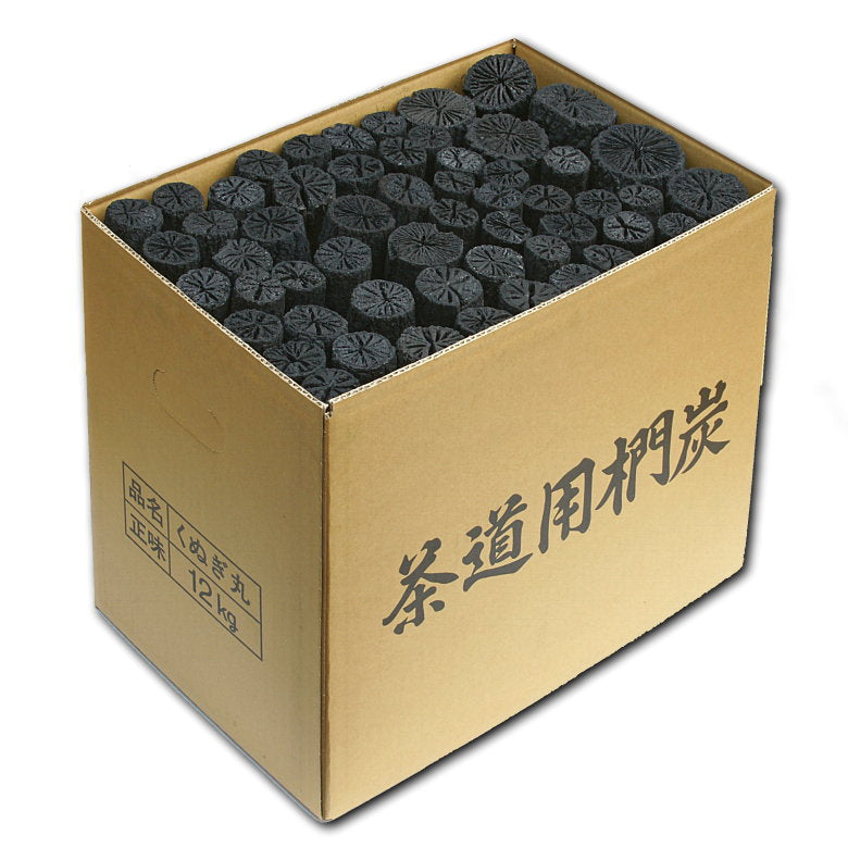 茶道用椚丸炭＜12kg＞長炭 – 茶炭俱楽部