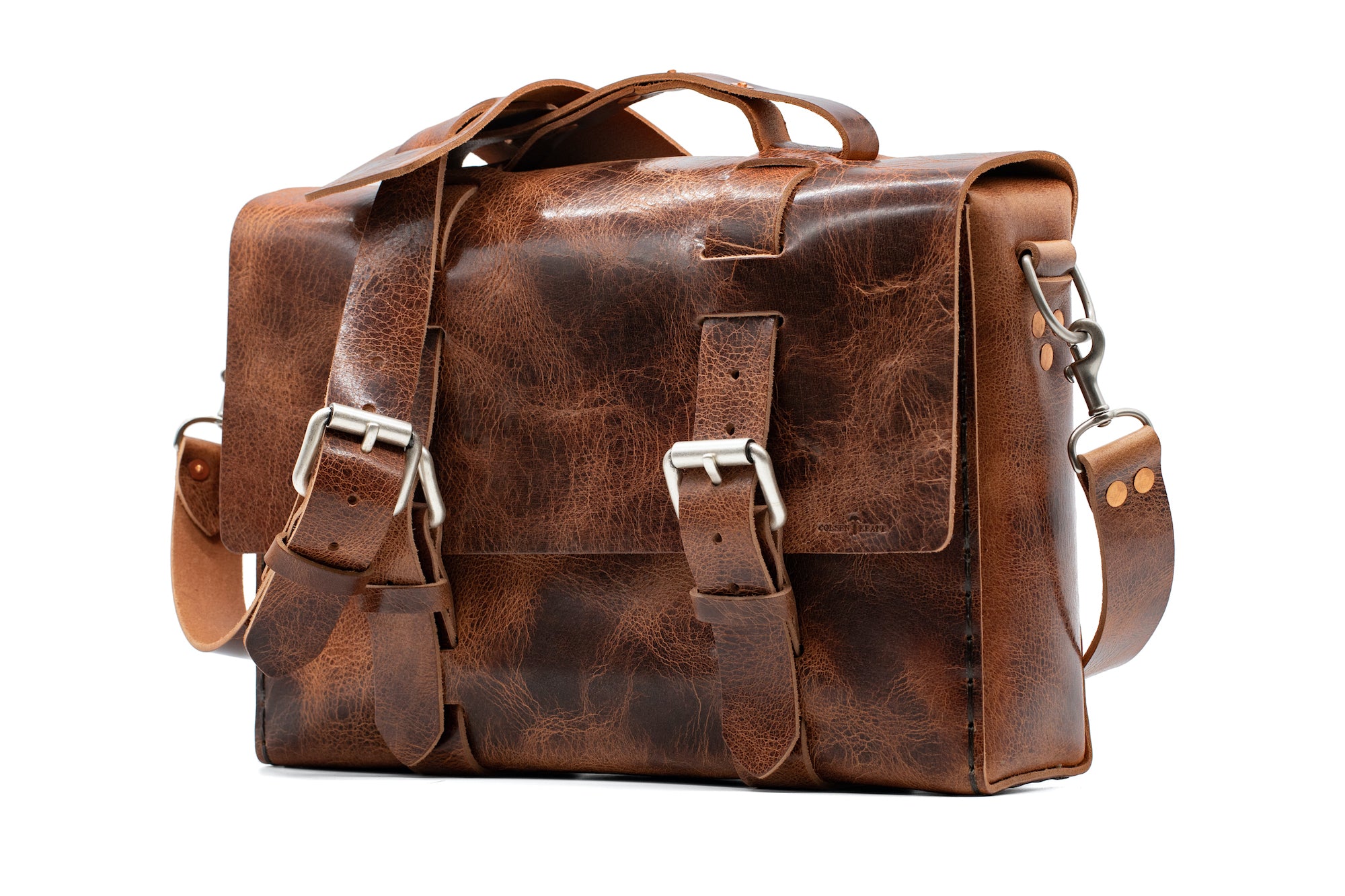 Minimalist Satchel | 8/9oz Full Grain Leather | Hand-Stitched EDC