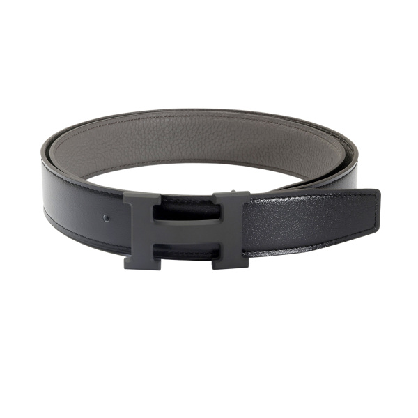 未使用] エルメス ベルトバックルリバーシブルベルト 32mm ブラック