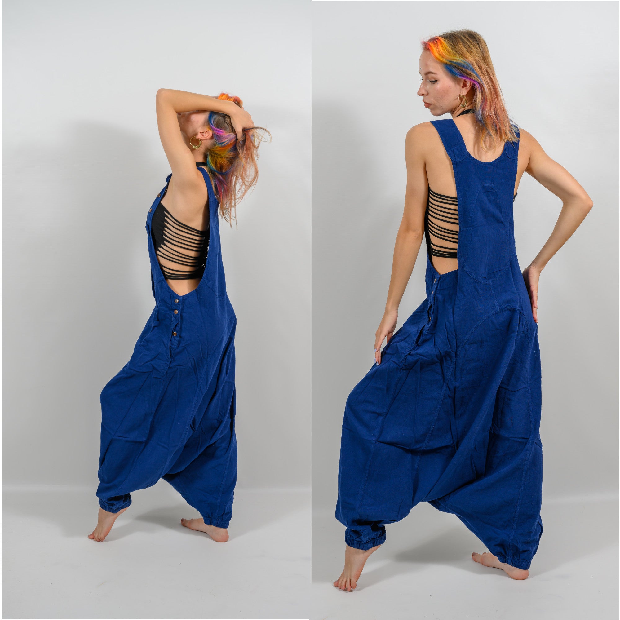 Harem Jumpsuit | Baggy Alibaba Style Drop Crotch Overalls– Ekeko