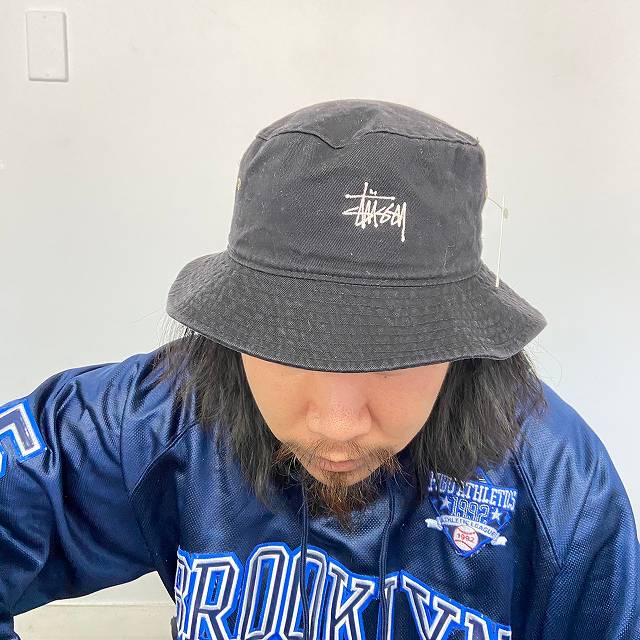 90年代 ステューシー スケート スケボー ストリート 黒 ブラック 帽子