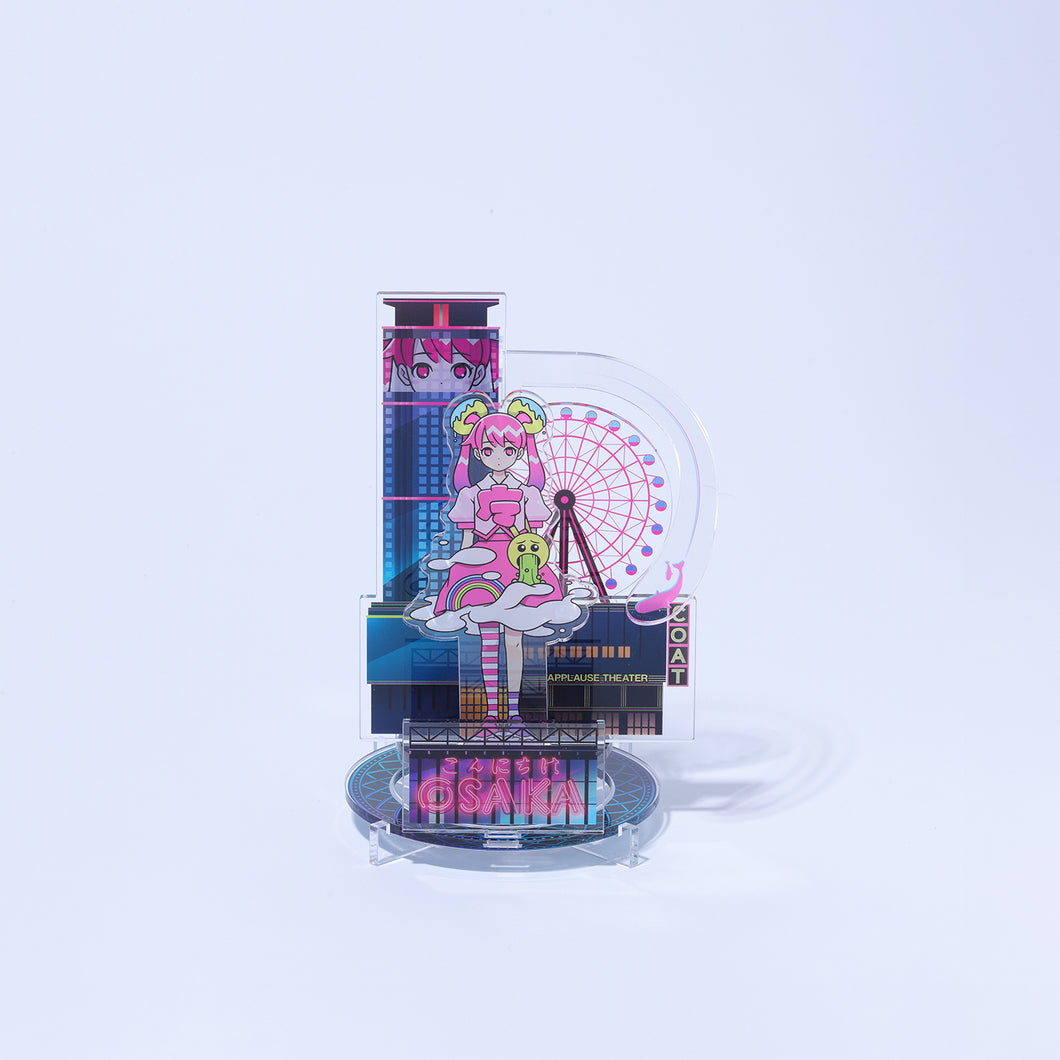 KAMITSUBAKI STUDIO×HELLO OSAKA】立体アクリルスタンド 花咲 兔冥
